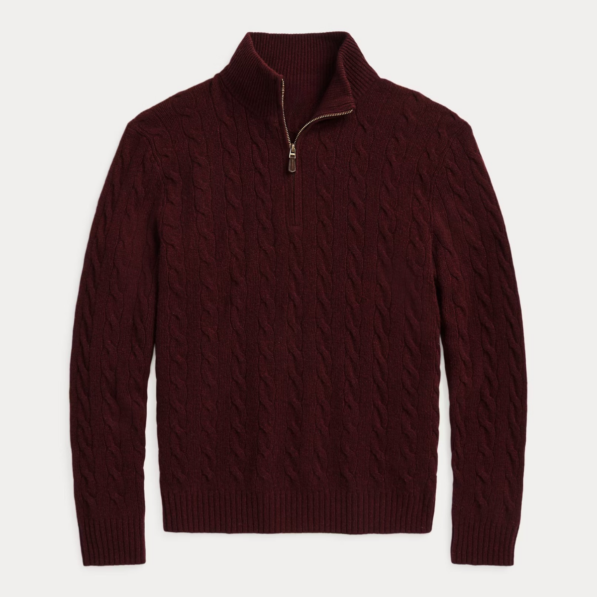 Strickpullover aus Woll-Kaschmir mit Zopfmuster